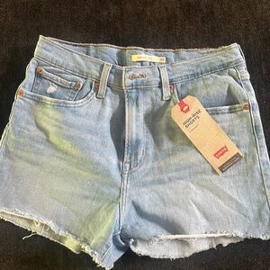 Levis High Rise Jean Shorts